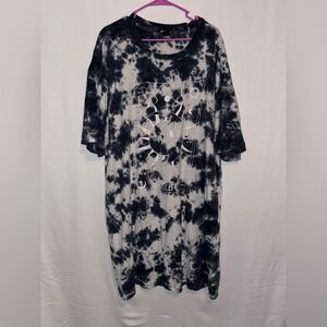 Hot Topic Long celestial Tie dye tee shirt dress xxl